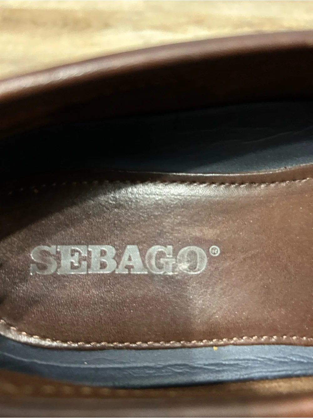 Sebago Men Size 9 M Brown Leather Slip On Penny Loafers Shoes